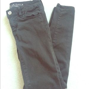 Green American Eagle Jeggings Jeans